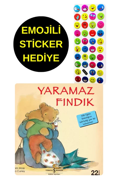 EMOJİLİ  STİCKER HEDİYE  - OKUL ÖNCESİ RESİMLİ KİTAPLAR  - YARAMAZ FINDIK ürün görseli