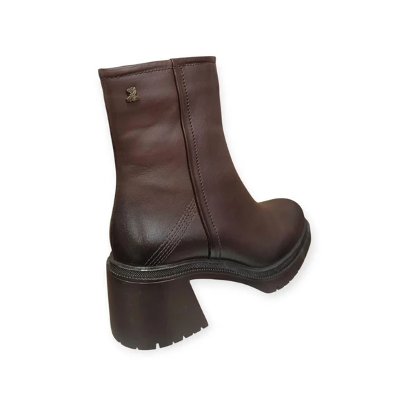 VENÜS2552501K PLATFORM TOPUK KAYMAZ GÜNLÜK DERİ KADIN BOT - Resim 5