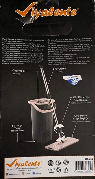 EMAY VİYALENTE MOP SET TABLET MOP TEMİZLİK SETİ KUTULU 10 LT - 4