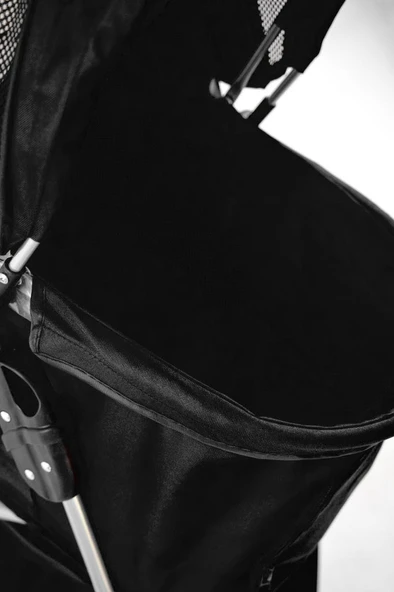 Zampa Triboro Kedi & Köpek Arabası Siyah, 45x80x90cm - Resim 2