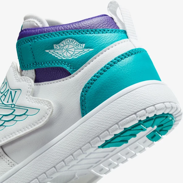Jordan Sky 1 Çocuk Beyaz Spor Ayakkabı (darkalıp) BQ7197-105 - Resim 4