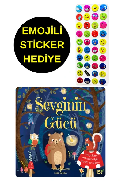 EMOJİLİ  STİCKER HEDİYE  - OKUL ÖNCESİ RESİMLİ KİTAPLAR  - SEVGİNİN GÜCÜ ürün görseli