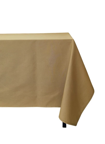 Krem Rengi Pamuklu Dertsiz Duck Kumaş Masa Örtüsü ürün görseli