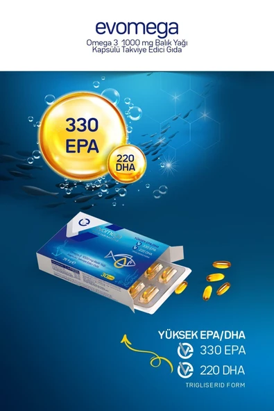 EVOPHARMA Evomega Balık Kapsülü Gıda Takviyesi 30 Kapsül - Resim 2