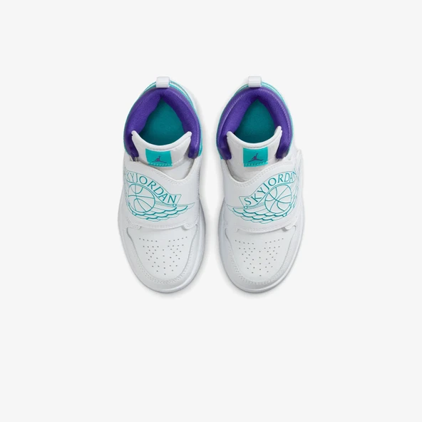 Jordan Sky 1 Çocuk Beyaz Spor Ayakkabı (darkalıp) BQ7197-105 - Resim 6
