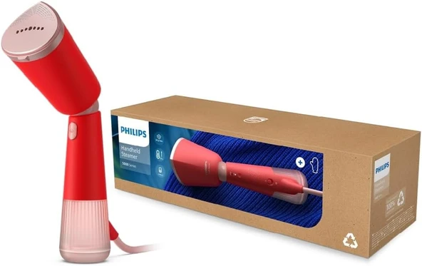 Philips 5000 Serisi El Tipi Buharlı Düzleştirici, 24 g/dk'ya kadar kesintisiz buhar, Taşınabilir Dikey Ütü, STH5020/40 - Resim 3