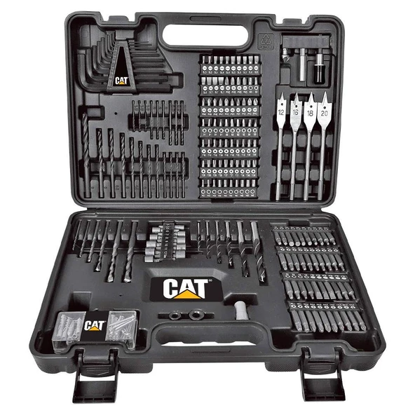 CAT DXK201 18Volt/2.0Ah Li-ion Çift Akülü Kömürsüz Profesyonel Şarjlı Darbeli Matkap + DX7030 + DA01903 Kombo Set - 3