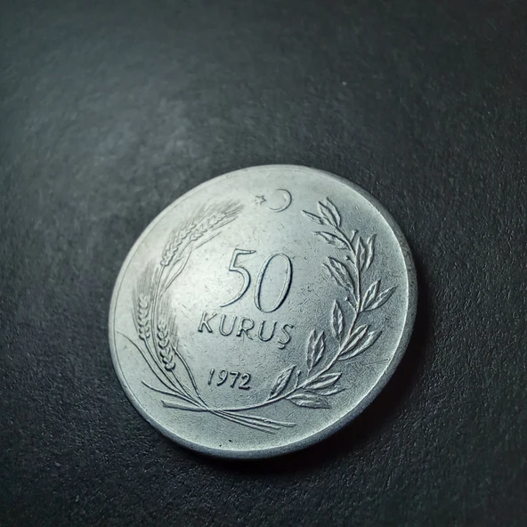 Escoines Koleksiyon 3996368f5624dc49bd 1972 Akmonital 50Kuruş ÇÇT+/ÇA eski madeni para - 3