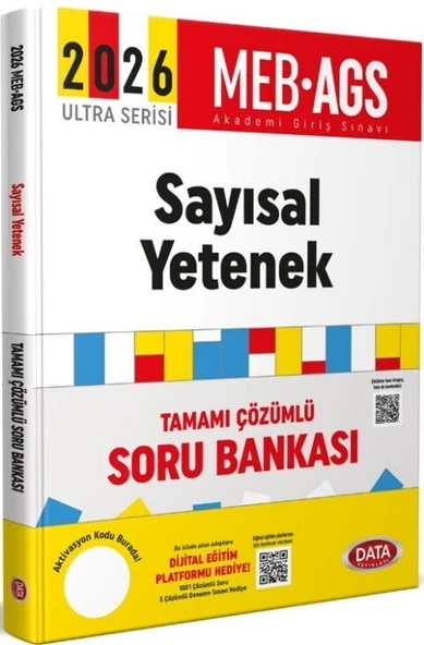 2026 MEB AGS Ultra Serisi Sayısal Yetenek Soru Bankası Data Yayınları ürün görseli 1