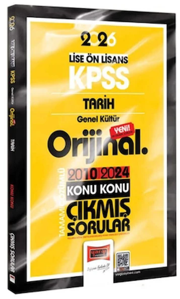 2026 KPSS Lise-Önlisans Tarih Orijinal 2010-2024 Konu Konu Çıkmış Sorular / 9786253705619 ürün görseli