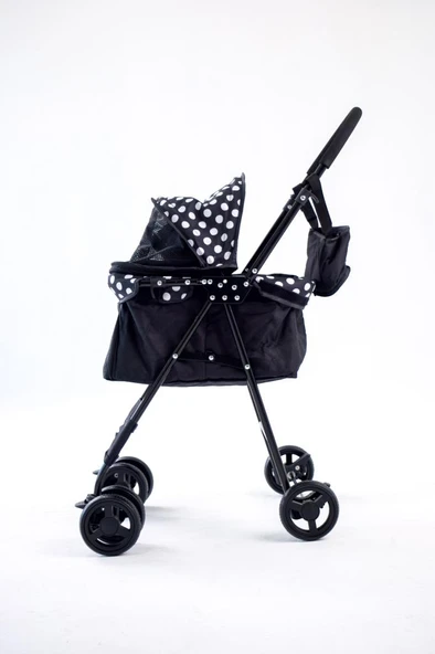 Zampa Perez Kedi & Köpek Arabası Siyah, 42x63x89cm - Resim 5