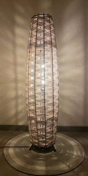 Doğal El Yapımı Lambader Bohem,Ahşap,Modern,Rustik - Resim 6