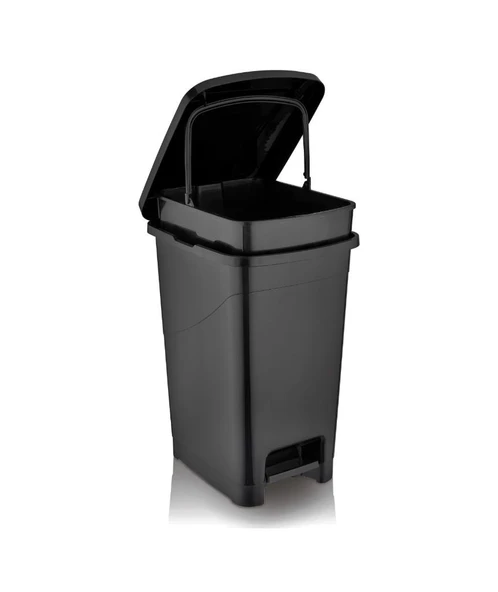 Omnipazar SRL-3030 Slim Pedallı Plastik Çöp Kovası İç Kovalı 40 lt Siyah ürün görseli