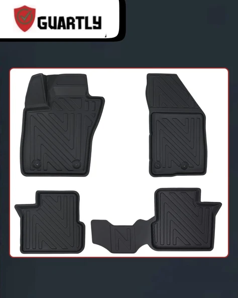 Guartly Fiat Egea Cross Araca Özel  4D Tam Uyumlu Premium Havuzlu Paspas Takımı - 2