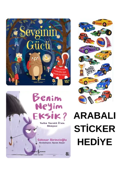 ARABALI STİCKER HEDİYELİ - OKUL ÖNCESİ RESİMLİ KİTAPLAR MASAL - SEVGİNİN GÜCÜ - BENİM NEYİM EKSİK ürün görseli