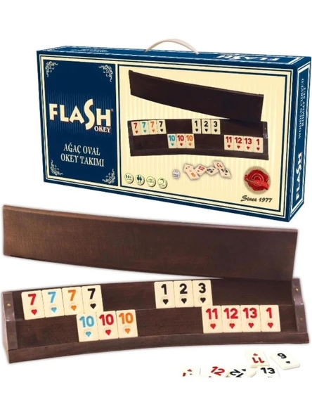 Star Flash Ağaç Oval Okey Takımı 1010884 ürün görseli