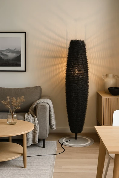 Doğal El Yapımı Lambader Bohem,Ahşap,Modern,Rustik - Resim 4