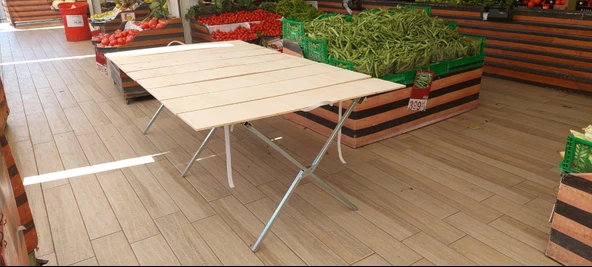 Çok Amaçlı Ahşaplı Kampet Takım - Seyyar Kampet Piknik, Pazar Tezgahı(AHŞAP+ KAMPET.) - Resim 6