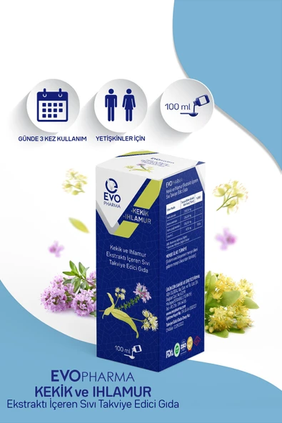 EVOPHARMA Kekik Ve Ihlamur Ekstraktı Içeren Sıvı Takviye Edici Gıda 100 Ml ürün görseli 1
