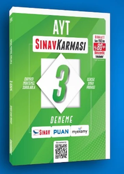 Sınav Karması AYT 3 Deneme / Kolektif / Sınav Yayınları / 9786256193284 ürün görseli