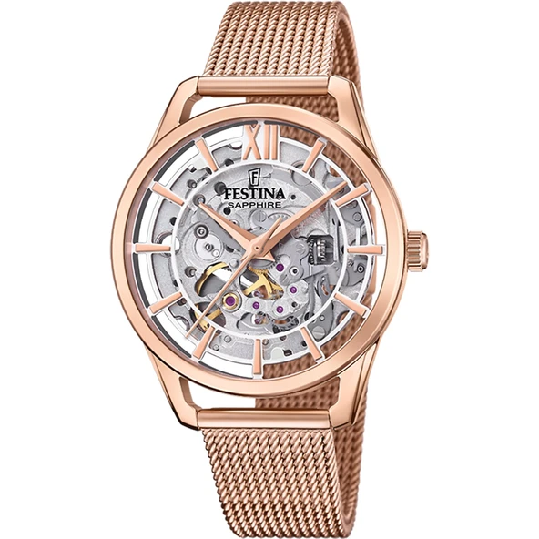 FESTINA F20628/2 AUTOMATIC SKELETON SAPPHIRE KADIN KOL SAATİ ürün görseli