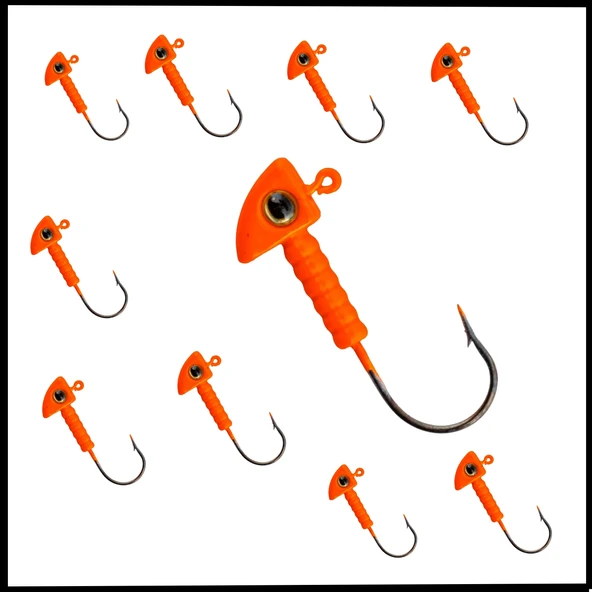 Uyguna-Yakala 6 gr - Turuncu -Kurşunlu  Olta İğnesi Zoka -10 Adet ALA.241 ürün görseli