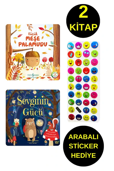 EMOJİLİ  STİCKER HEDİYE  - OKUL ÖNCESİ RESİMLİ KİTAPLAR  - KÜÇÜK MEŞE PALAMUDU - SEVGİNİN GÜCÜ ürün görseli