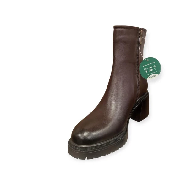 VENÜS2552501K PLATFORM TOPUK KAYMAZ GÜNLÜK DERİ KADIN BOT - Resim 4