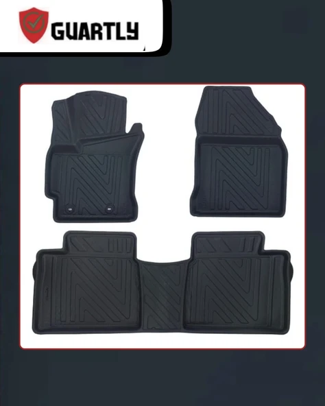 Guartly Toyota Corolla 2013-2018 Arası için Araca Özel 4d Premium Havuzlu Paspas Takımı - 2