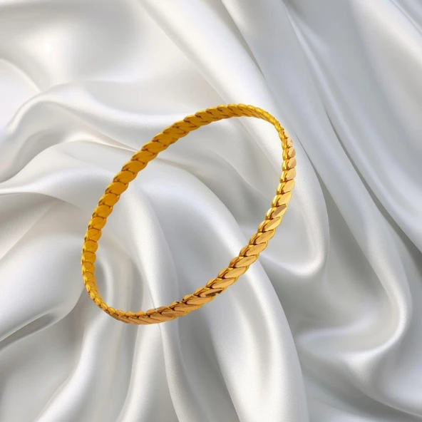 22 Ayar Çocuk Üçlü Burma Bilezik 8 Gr - 2