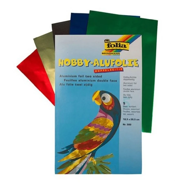 Folia Alüminyum Folyo Çift Taraflı Sıvama Kart 5 Renk 500 ürün görseli