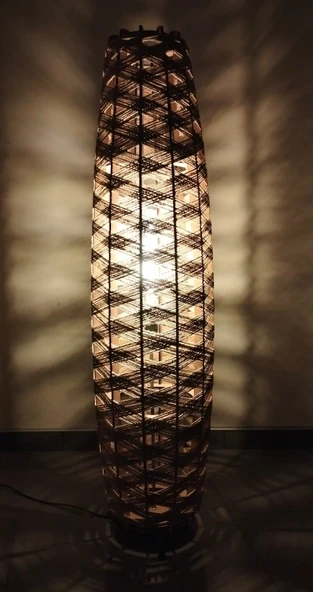 Doğal El Yapımı Lambader Bohem,Ahşap,Modern,Rustik - Resim 2