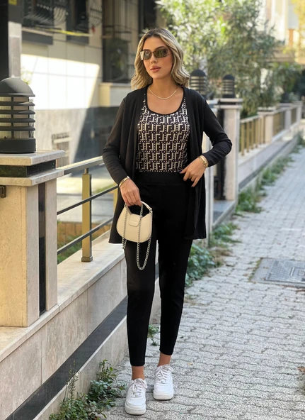 Kadın Uzun Kollukrep üçlü Takım - Resim 7