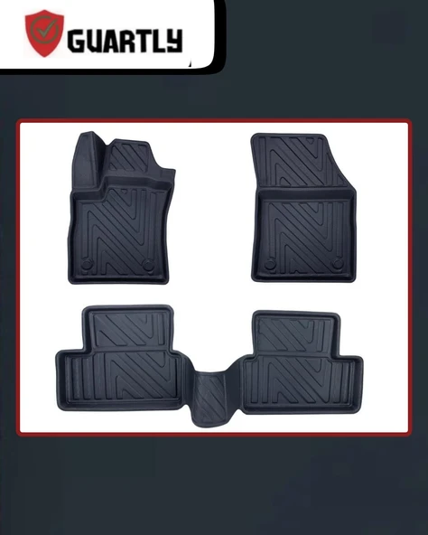 Guartly Renault Megane 4 2016 ve Sonrası Için Araca Özel Premium 4D Havuzlu Paspas Takımı - 2