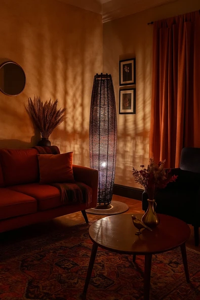 Doğal El Yapımı Lambader Bohem,Ahşap,Modern,Rustik ürün görseli