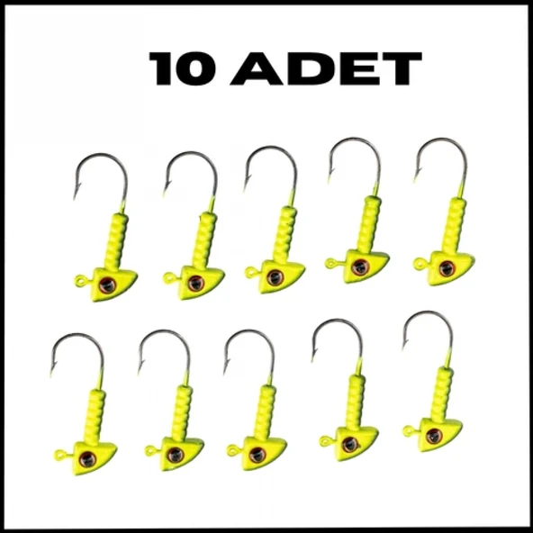 Uyguna-Yakala 6 gr -Yeşil Siyah  -Kurşunlu  Olta İğnesi Zoka -10 Adet ALA.247 ürün görseli