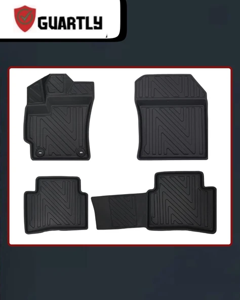 Guartly Toyota Corolla 2019 ve Sonrası Için Araca Özel Premium 4 D Havuzlu Paspas Takımı - 2