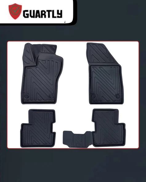 Guartly Fiat Egea Sedan 2015 Sonrası Için Araca Özel Premium 4d Havuzlu Paspas Takımı - 2