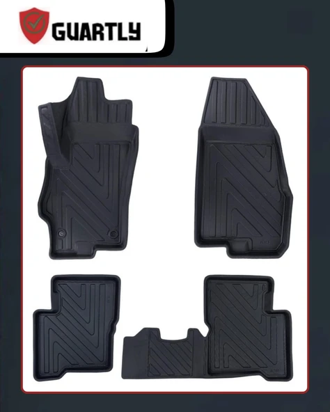 Guartly Fiat Linea 2007 Sonrası Uyumlu Araca Özel 4d Premium Havuzlu Paspas Takımı - 2