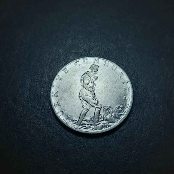 Escoines Koleksiyon 3996368f41bc4d1209 1979 Akmonital 2½ Lira Çatlak Kalıp Nadir Çıkar çil para - Resim 4