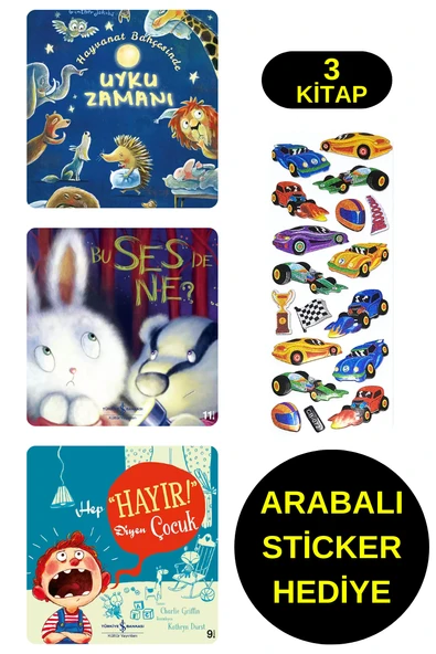 ARABALI STİCKER HEDİYELİ - OKUL ÖNCESİ RESİMLİ KİTAPLAR – HAYVANAT BAHÇESİNDE UYKU ZAMANI - HAYIR ürün görseli