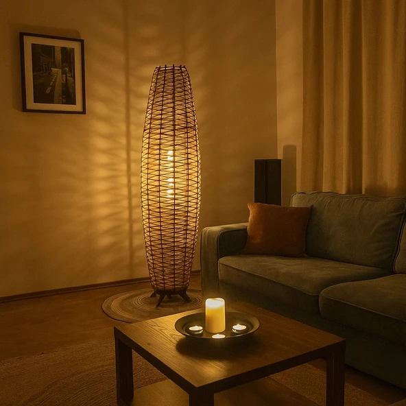 Doğal El Yapımı Lambader Bohem,Ahşap,Modern,Rustik ürün görseli