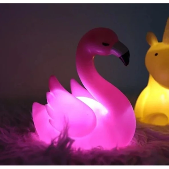 LED Işıklı Flamingo Masa Lambası ürün görseli