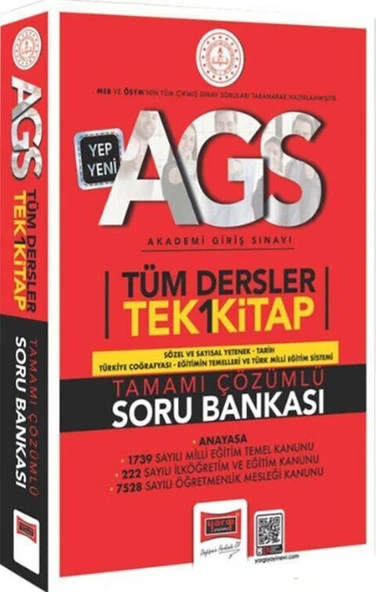 2025 MEB AGS Tüm Dersler Tamamı Çözümlü Tek Kitap Soru Bankası Yargı Yayınları ürün görseli