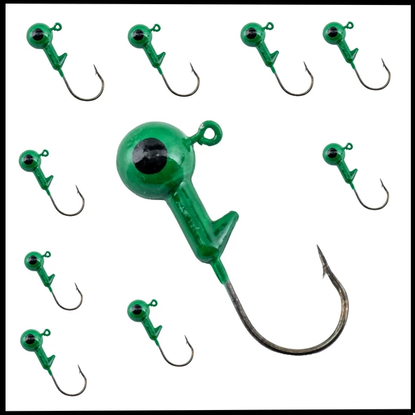 Uyguna-Yakala 6 gr -Yeşil  -Kurşunlu  Olta İğnesi Zoka -10 Adet ALA.285 ürün görseli