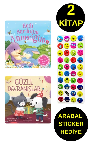 EMOJİLİ  STİCKER HEDİYE  - OKUL ÖNCESİ RESİMLİ KİTAPLAR  - HADİ SARILALIM ANNECİĞİM - GÜZEL DAVRANIŞLAR ürün görseli