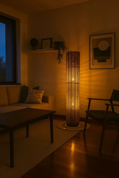 Doğal El Yapımı Lambader Bohem,Ahşap,Modern,Rustik ürün görseli