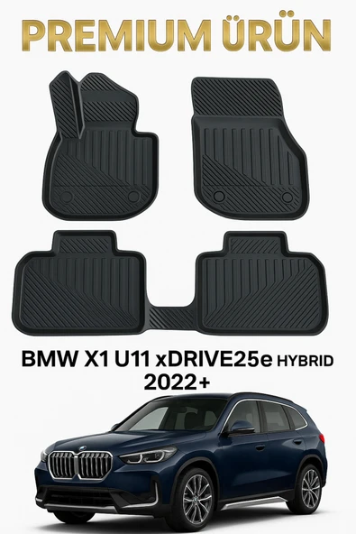 Black Gold Bmw X1 U11 Hybrid 2022+ Uyumlu 3D Oto Paspas Premium - Resim 3