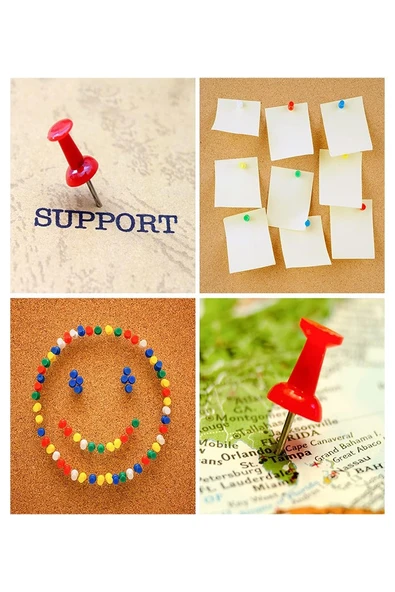 Harita Çivisi Renkli 20 li 2 Adet Renkli Plastik Mantar Pano Raptiyesi Pano İğnesi Ofis Okul Büro Renkli Harita Çivisi - 4