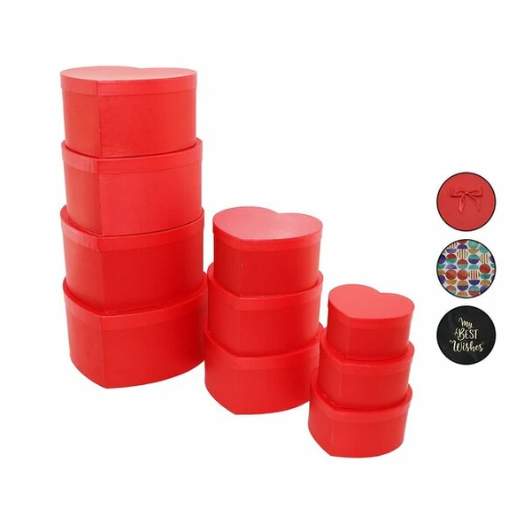 10PCS BOY KALPLİ - RENKLİ KARTON HEDİYE KUTUSU - KURDELALI (16-18-20-22-24-26-28-30-32-34CM)  (5284) ürün görseli